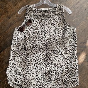 Sleeveless Animal Print Top